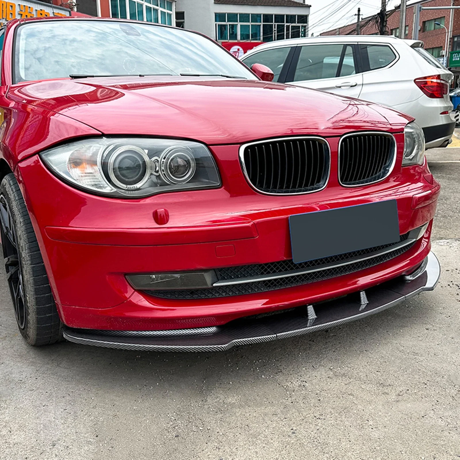 Front Bumper Splitter Lip Lower Spoiler for BMW 1 Series 120i 123d E81 E82 E87 E88 LCI 2008-2011 Standard Version Blade Auto Kit