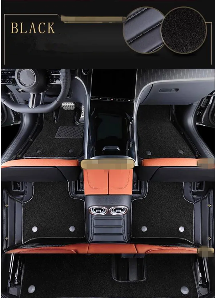 Custom Full Set Car Floor Mmats For Mercedes Benz GLB 180 200 220d 250 2026-2020 7 seats Top quality Rugs double layers carpets