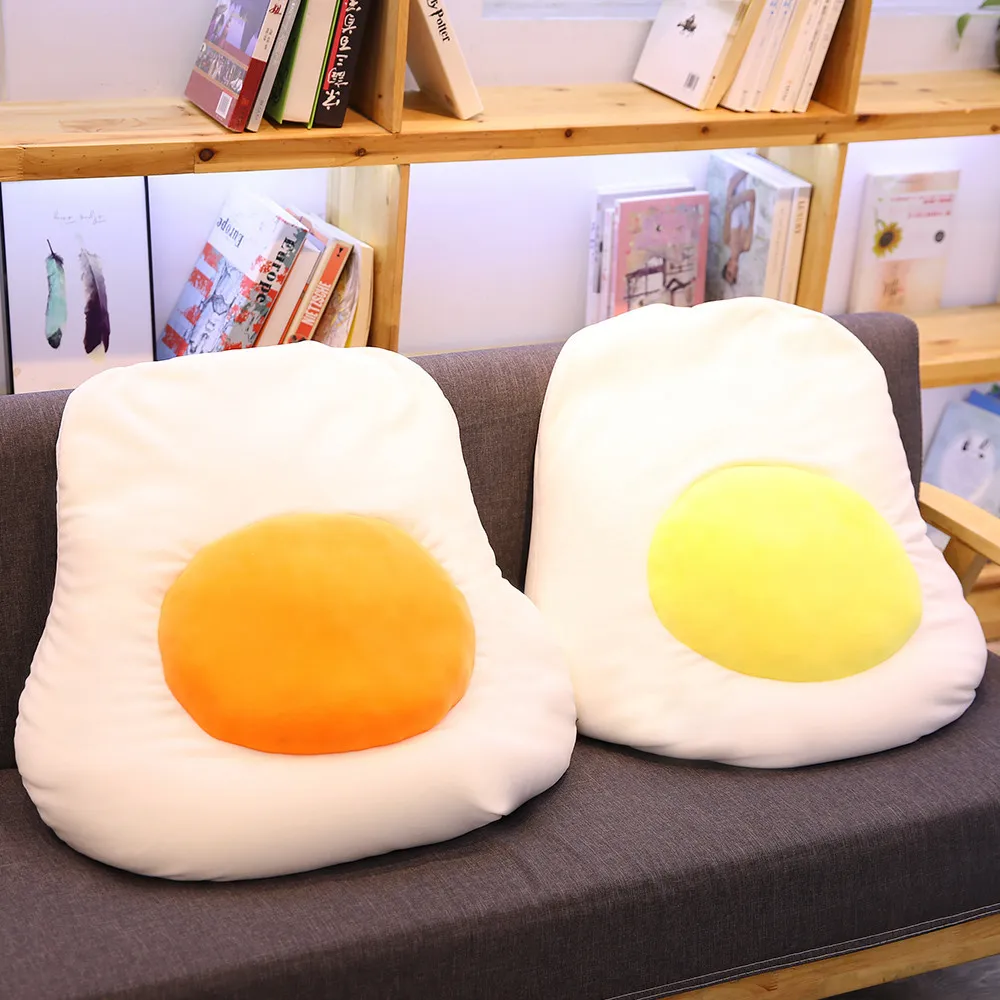 Poached Egg Pillow Soft Pillow Plush Toy Foam Particles Simulation Doll Funny Toy Stuffed Kawaii Cushion Birthday Gift For Girls