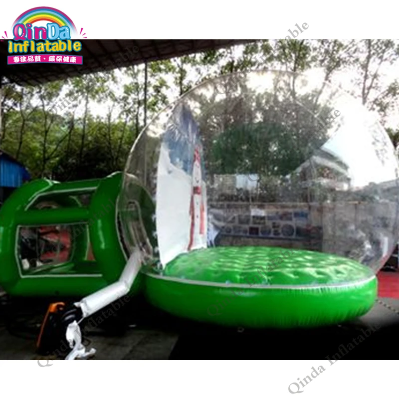 Christmas Advertising Product Inflatable Snow Tube Tent, Inflatable Transparent Snow Ball With 2M Entrance