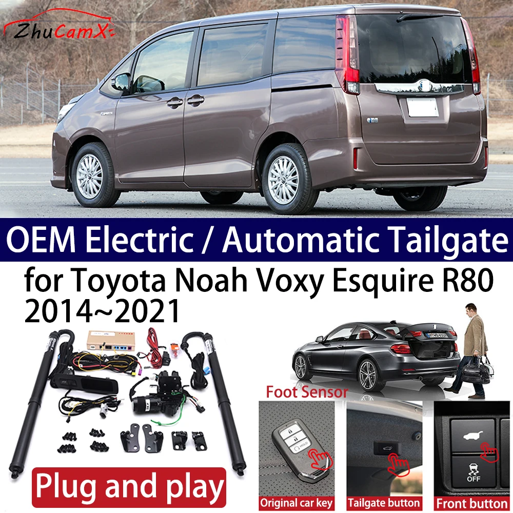 ZhuCamX for Toyota Noah Voxy Esquire R80 2014~2021 Car OEM Power Electric Automatic One-Click Smart Liftgate Tail Gate Support