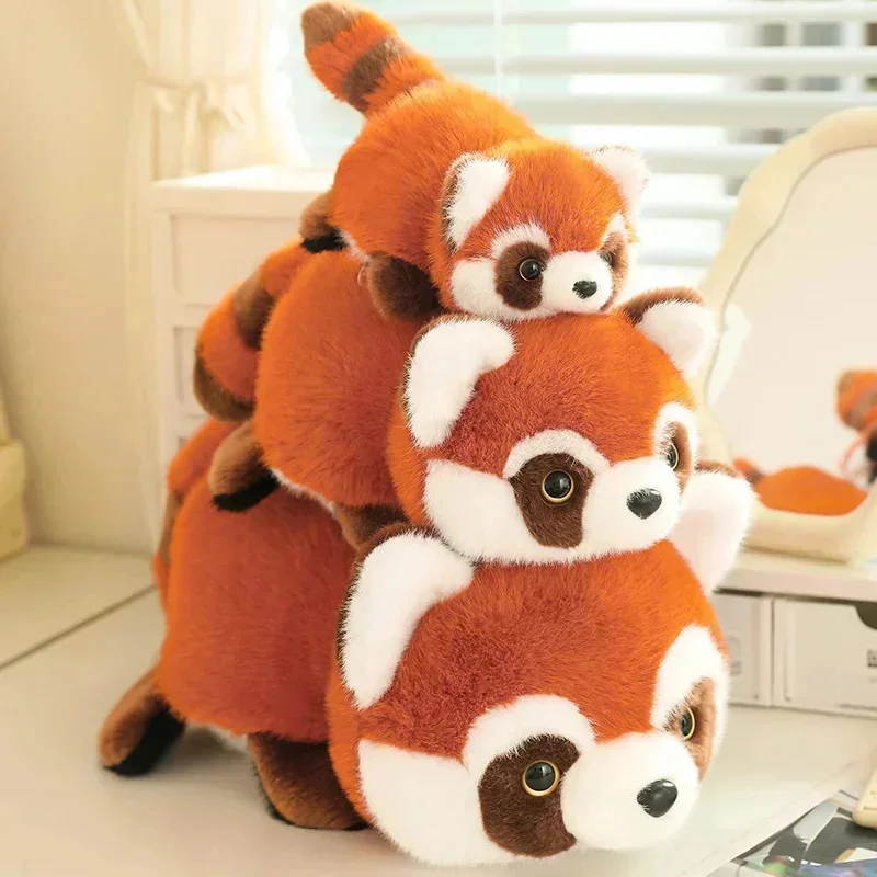 

2025 New Double Sided Flip Panda Lesser Doll Soft Pillow Reversible Children Cute Cartoon Transform Plush Doll Cotton Kids Toy