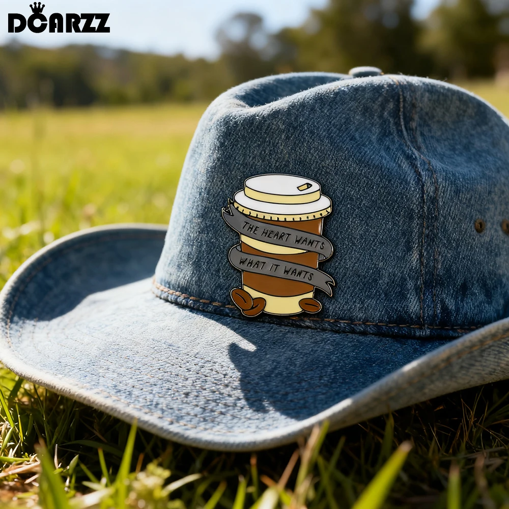 DCARZZ Coffee Enamel Pin Jewelry for Women Men Office Workers Theme Brooch Backpack Lapel Bag Decoration Badge Gifts