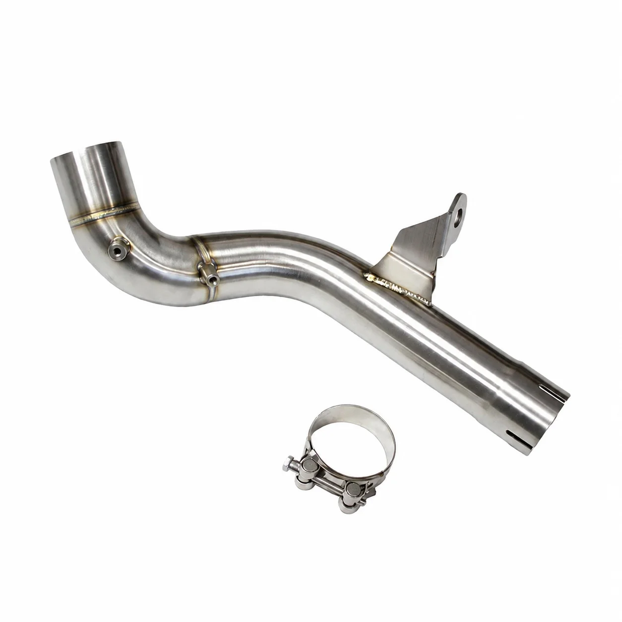 Motorcycle Titanium Exhaust Mid Pipe Catalyst Delete Link Tube For BMW F750GS F850GS Slip On Modified Exhaust Connect Pipe