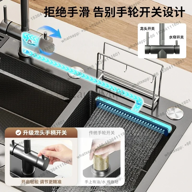 Double sink vegetable basin kitchen stainless steel basin large single slot vegetable basin household