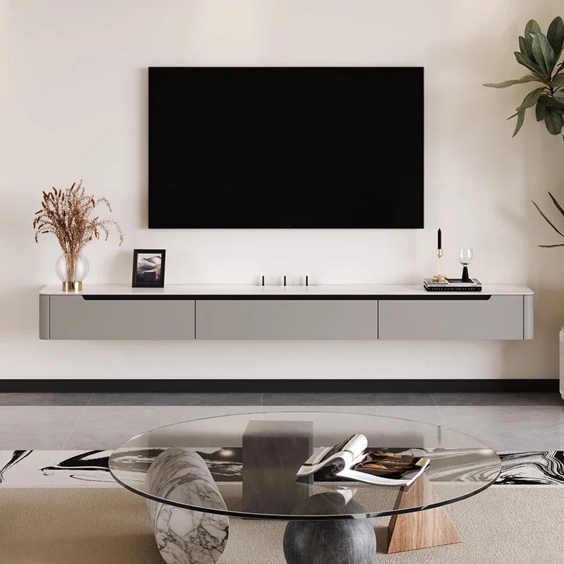 modern French Aesthetic Tv Stand Beauty Universal Nordic Floating Tv Stand Storage Design Soportes De Televisión Room Furniture