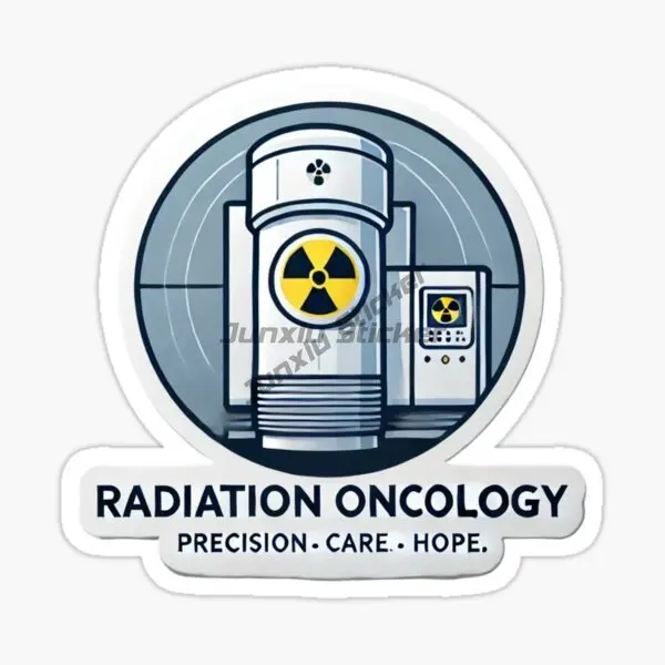 تحذير علامات الإشعاع ملصقات السيارات والشارات، ملصق فينيل مقاوم للماء ذاتي اللصق