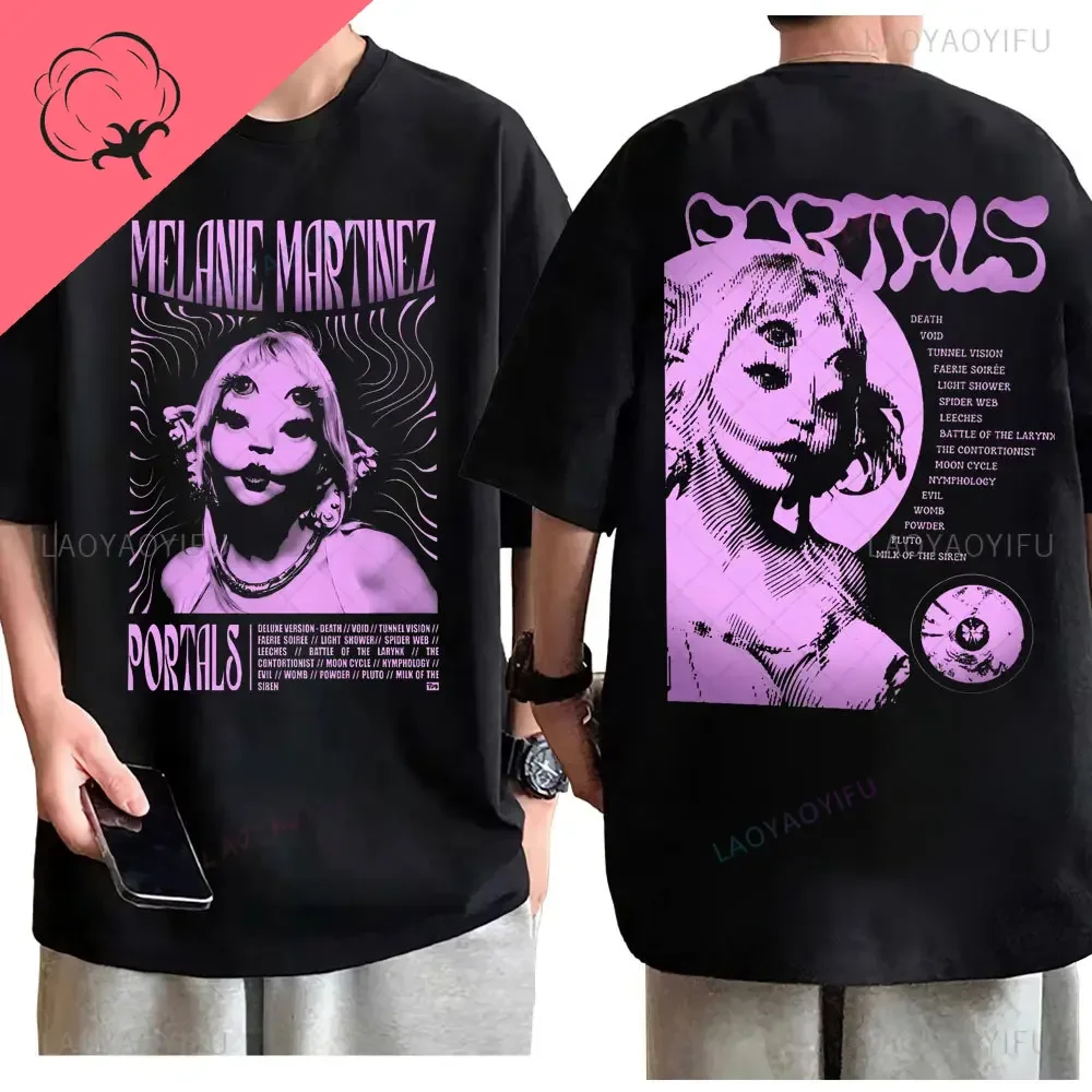 2024 Singer Melanie Martinez The Trilogy Tour T-shirt Music Album Portals T-shirt Unisex Fashion Hip Hop T-hirt 100%Cotton Print