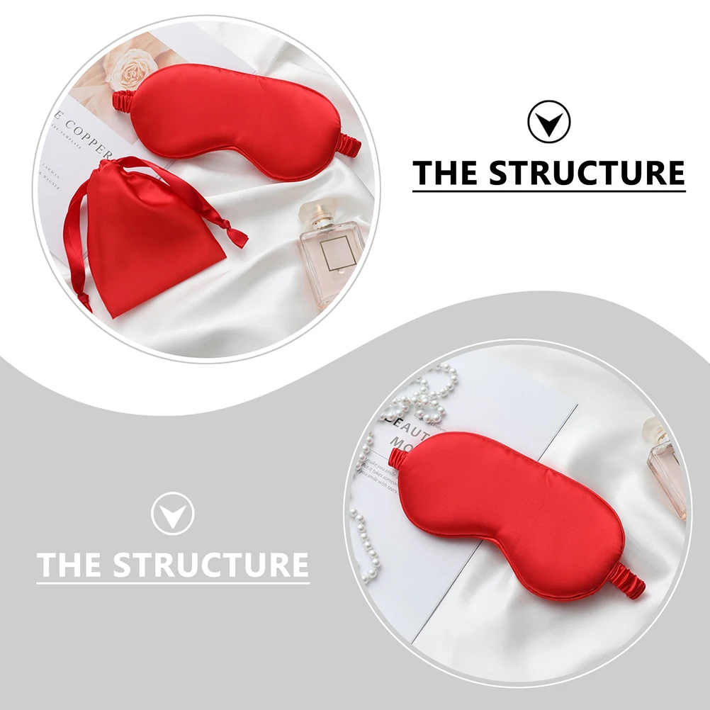 

Роскошный набор спальных масок из искусственного шелка, 4 шт., включает комплект мешков для хранения резинок для волос