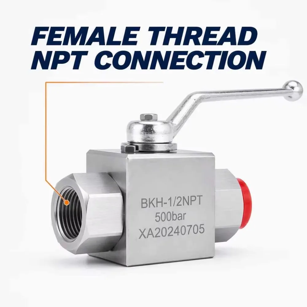 1-inch hydraulic ball valve, high-pressure shut-off valve, 2-way valve, hydraulic tool accessories
