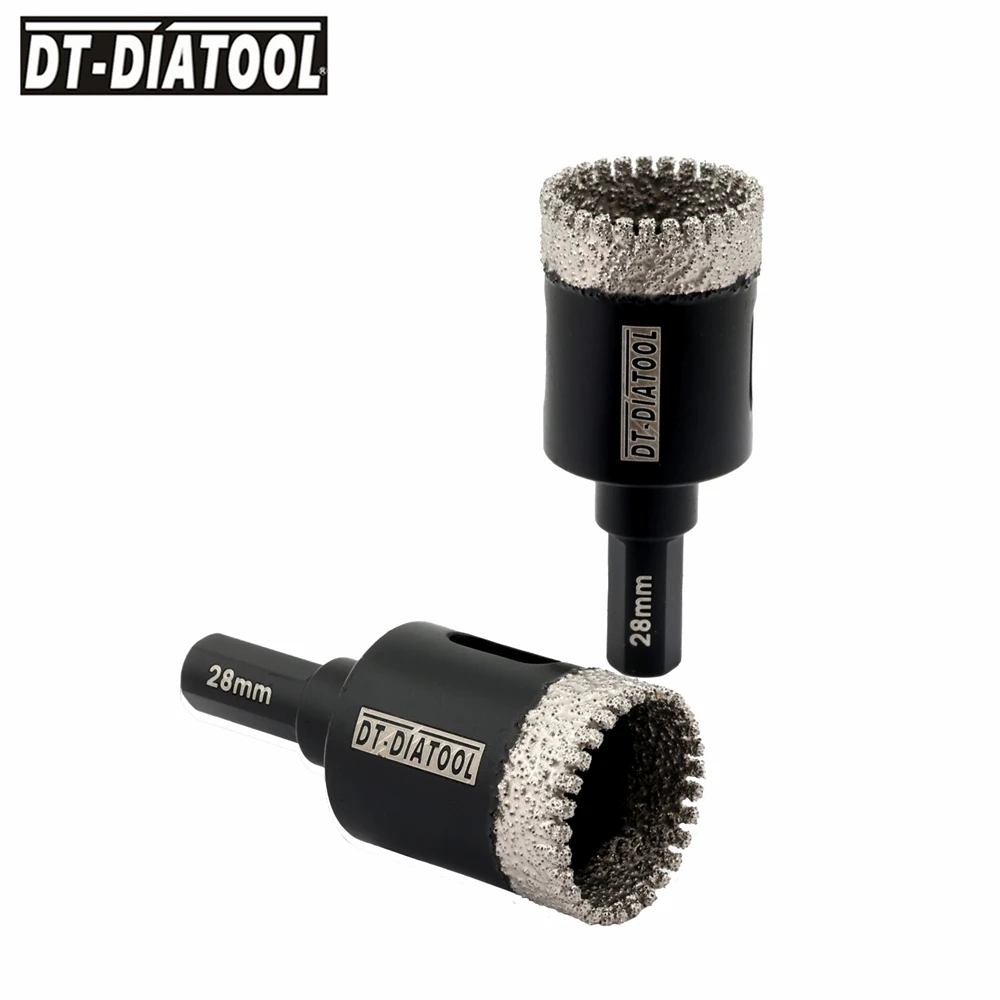

DT-DIATOOL Алмазные сверла 2 шт. Зубчатое сверло для плитки, мрамора, гранита, треугольный хвостовик, алмазная кольцевая пила, корончатое сверло