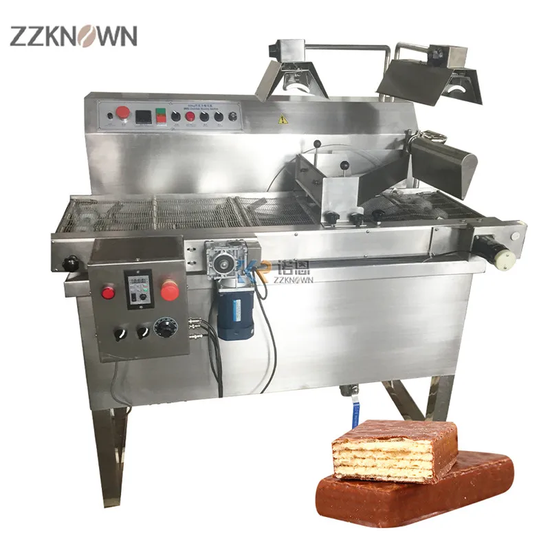 

Chocolate Enrobing Machine Coating Maker Coco Candy Making Machine Coated Biscuit Belt Nuts Moulding Machine Enrober