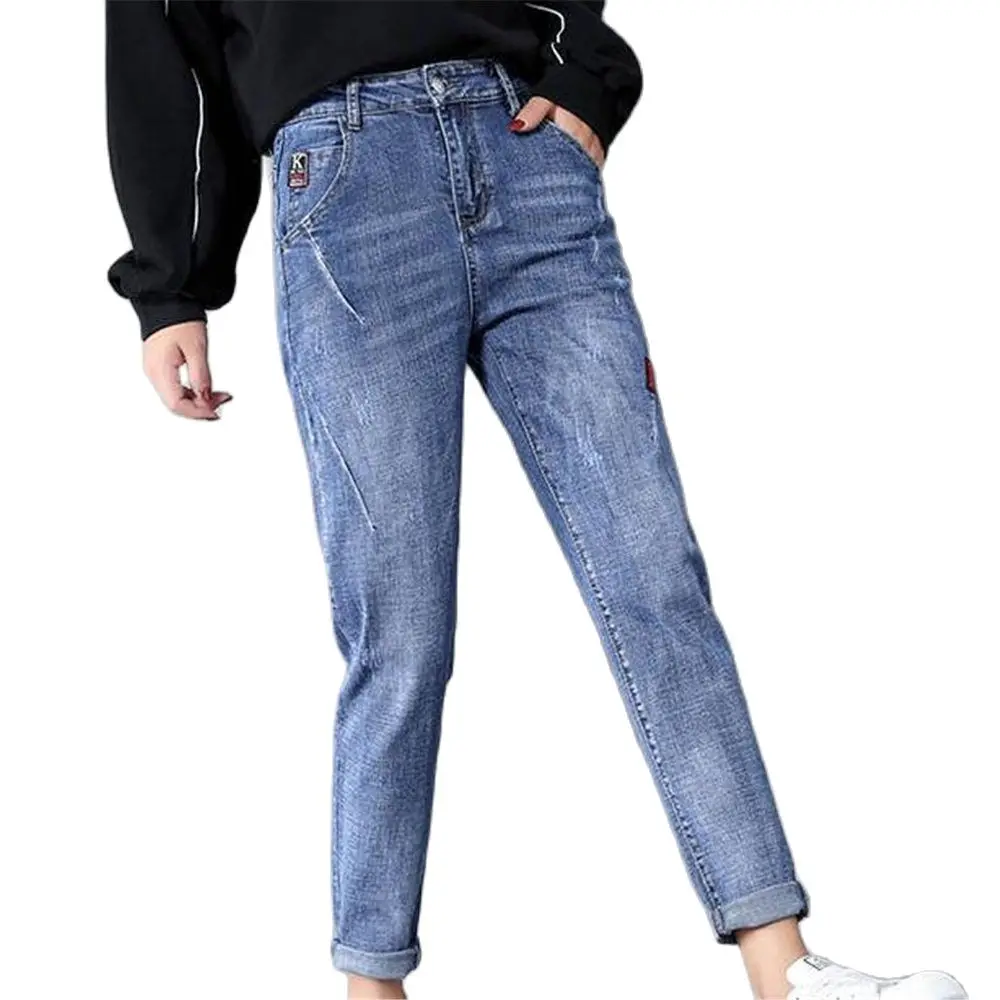 

Spring Autumn Hot Sale Women Jeans Denim Pants Fashion High Waist Harem Pants Female Trousers Streetpants Hot Sale Breathable