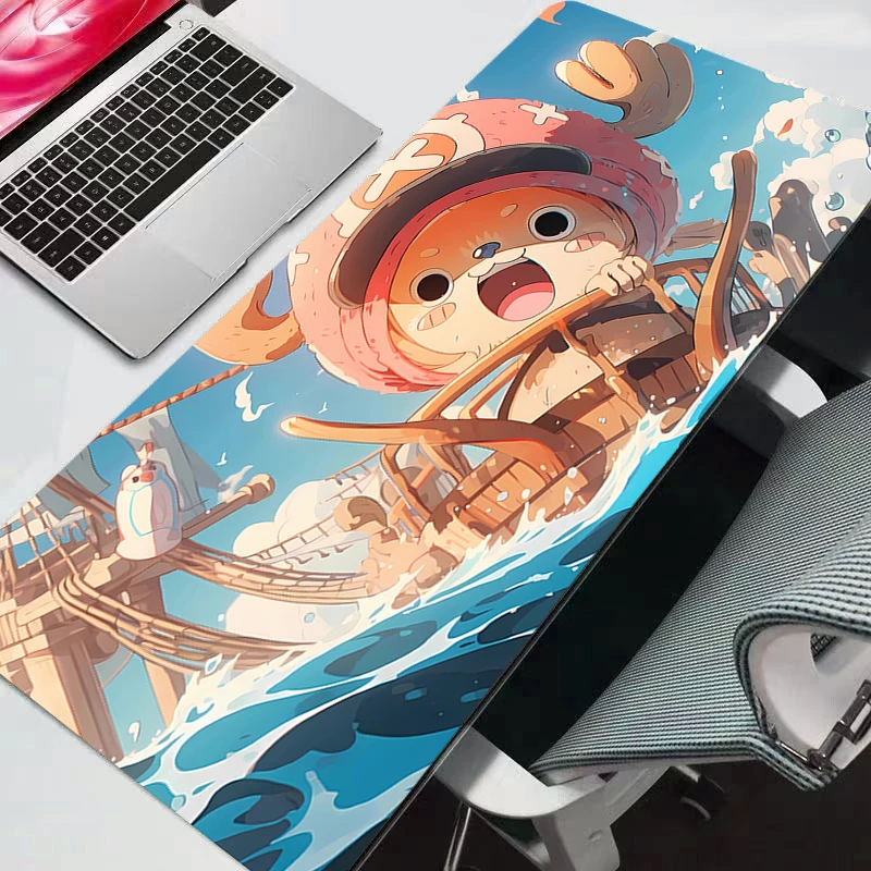 Alfombrilla de ratón grande para juegos, diseño de anime One Piece, para PC, computadora, escritorio, para CS GO, LOL, XXL, para laptop, Kawaii, duradera, Snimr