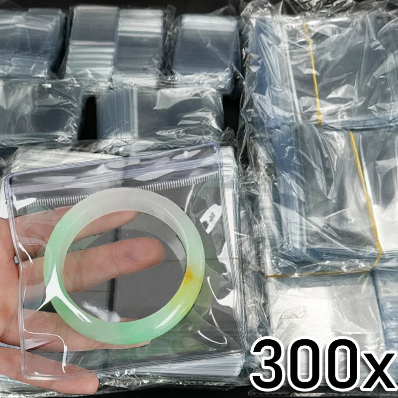 10/100pcs Thicken PVC Jewelry Package Bags Transparent Anti-Oxidation Organizer Display Packaging Storage Self Sealing Pouches