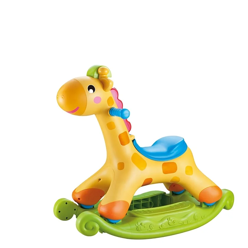 

Animal Riding Toys Giraffe Plastic ？2 Rocking Horse Toys with Music and Lights