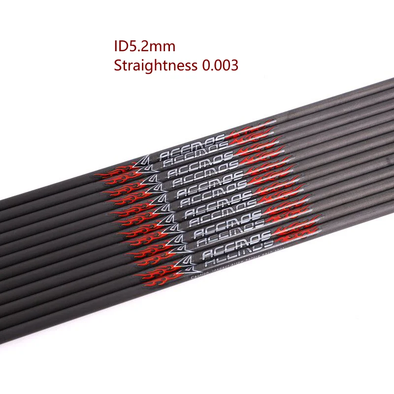 

6/12pcs ID5.2mm Spine 300-700 Pure Carbon Arrow Shaft Arrow Tube Accessory For Arrow DIY Outdoor Sport