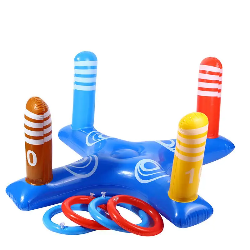 Inflatable Throwing Ferrule Outdoor Fun Ball Pool Games Summer Water Beach Cross Ring Toss Swiming Sports Toy for Kids Adults