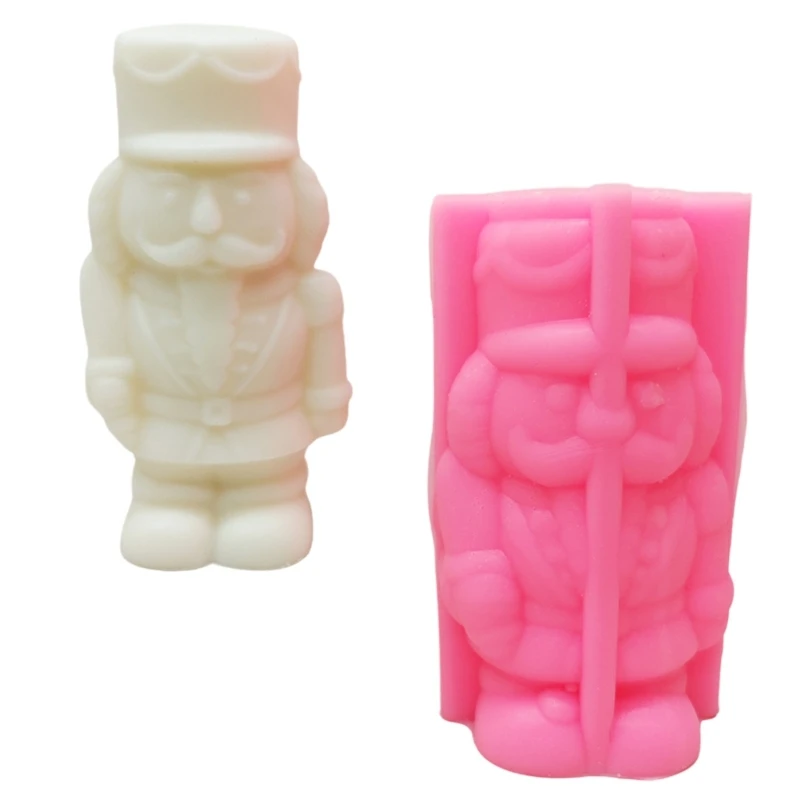 Creative Silicone Nutcrackers Carfting Mold High Temperature Resistant Nutcrackers Mold for Crafting Enthusiasts