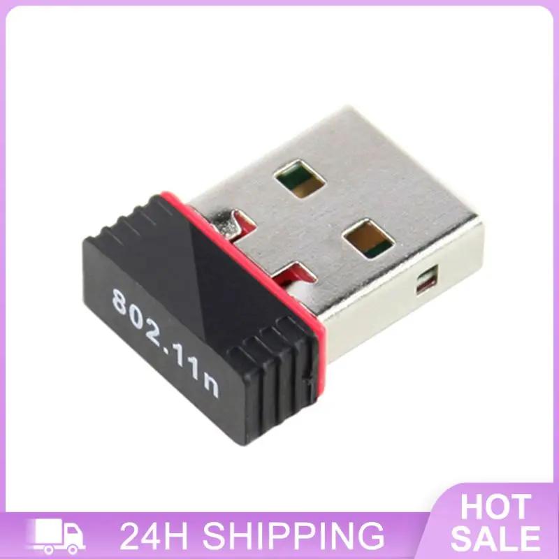 미니 무선 소형 리시버 경량 컴퓨터 와이파이 송수신 어댑터, 내장 스마트 안테나, Rtl8188, 2dbi