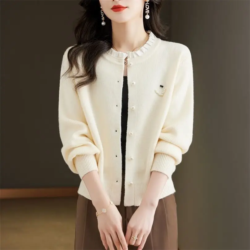 Early Spring Knitted Cardigan 2024 New Sweater Jacket Women\'s Korean Version Fashion Small and Stylish Spring and Autumn Styles