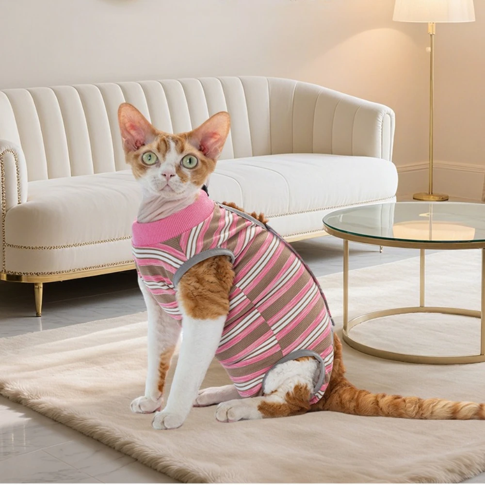 Cat Recovery Suit After Surgery, Breathable Elastic Anti-Lick Spay Vest, Post-Surgery & Weaning Healing Clothes for Female