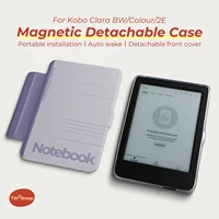 Traje Twosheep para Kobo Clara BW Clara Color Clara 2E funda de 6 pulgadas cubierta desmontable magnética parte trasera transparente Auto Wake Sleep Classic N