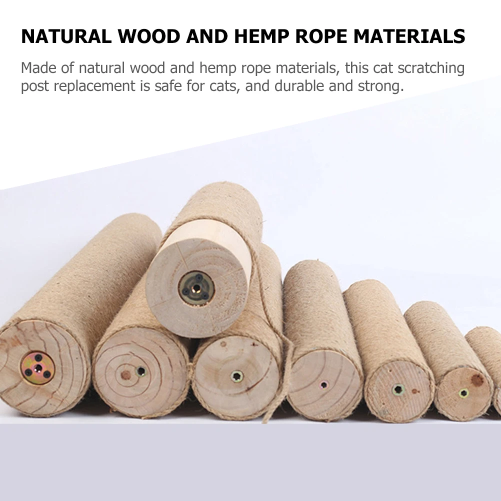 

Cat Scratching 7cm Reusable Cat Scratching Post Diameter 35cm Length Durable Wood Pole for Indoor Cats Cage Tree Replacement