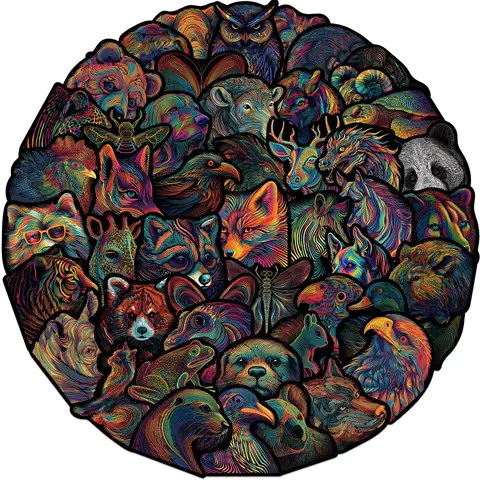 50PCS Psychedelic Line Animal Waterproof Graffiti Stickers for Helmet Bicycle Hand Account Pencil Case Decal LanLanStickersWorld