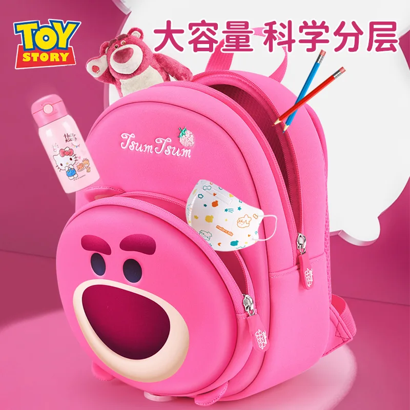 2023 Disney Kindergarten Bag For Girls Age 2-7 Toy Store Student Shoulder Orthopedic Backpack Large Capacity Water Proof Mochila