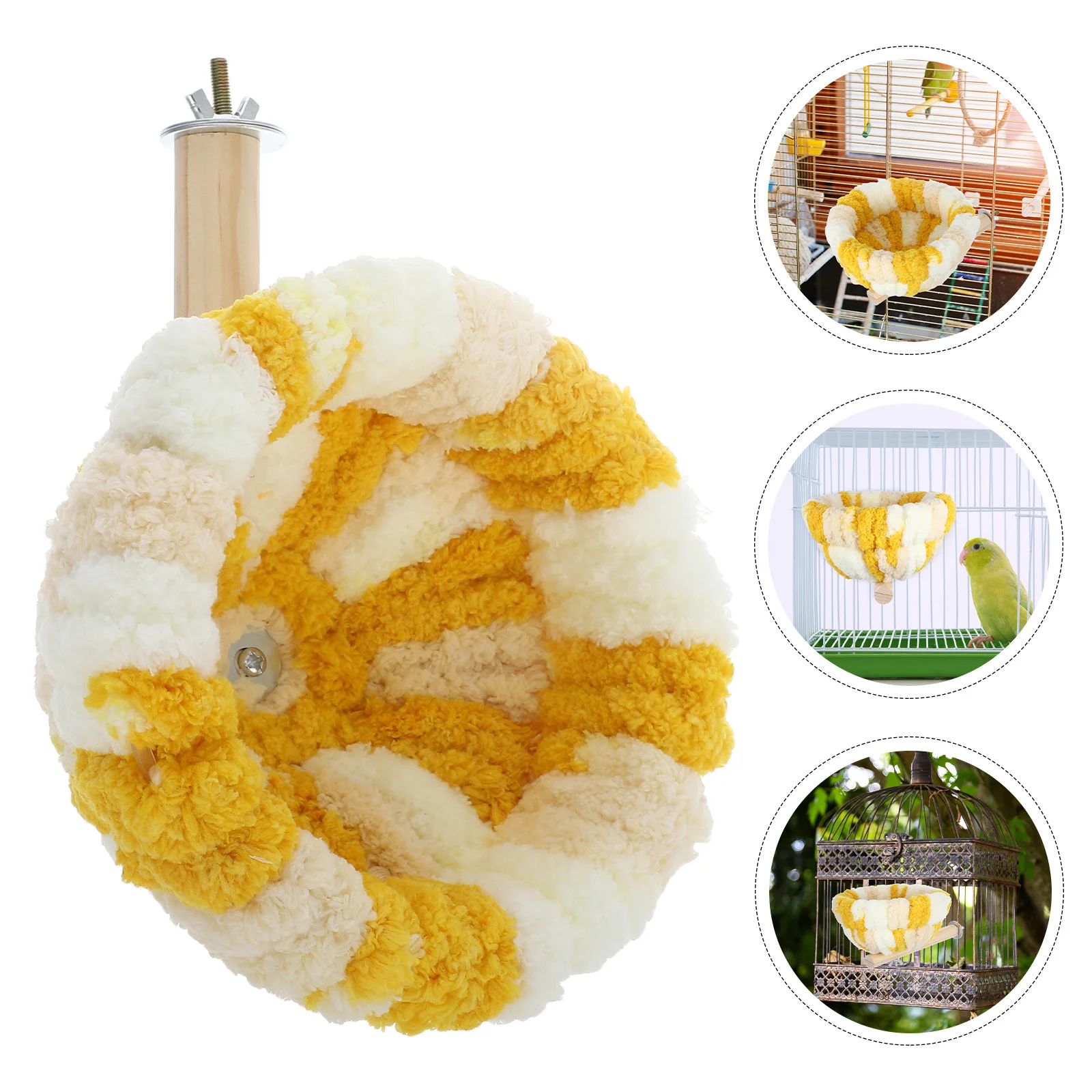 

Parrot Perch Stand Nest Warm Cotton Hanging Bird Bed Cozy Sleeping Hut Cage Accessories for Parakeet Budgie Cockatiel Lovebird