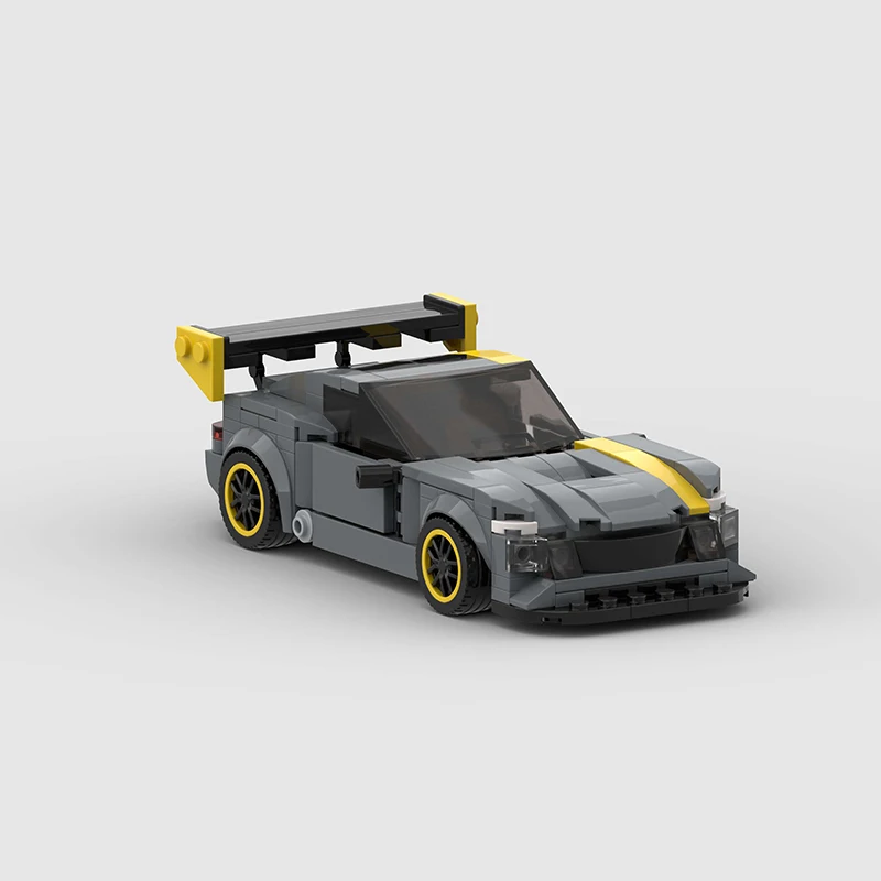 MOC-Baustein-Rennwagen-Modell-Set, Baustein-Garage, Rennsammlung für Erwachsene, kreative Geburtstags- und Weihnachtsgeschenke