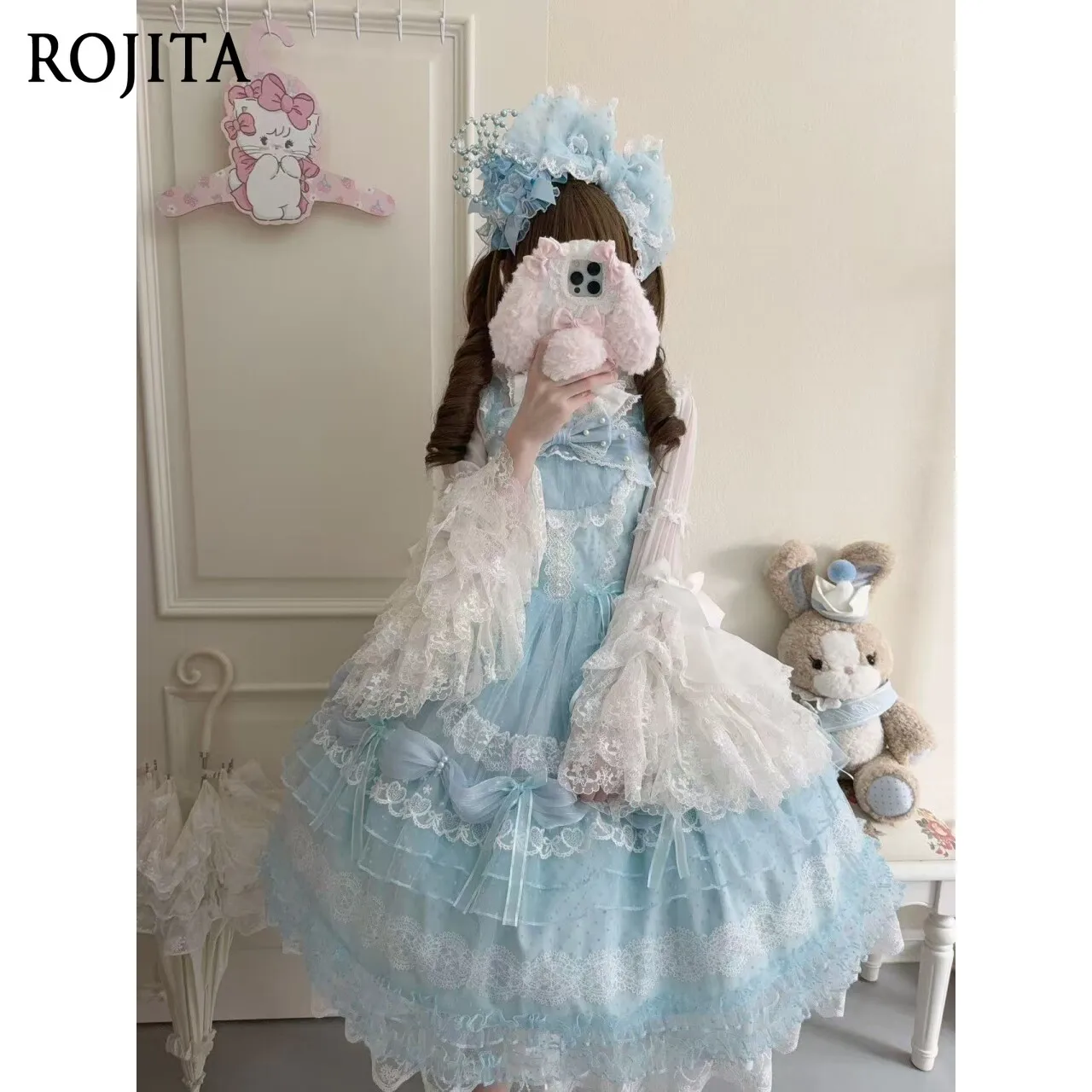 

Оригинальное дизайнерское платье Лолита для женщин, весна-лето 2026, новое платье-сарафан JSK, синее платье Лолита, розовые платья Лолита