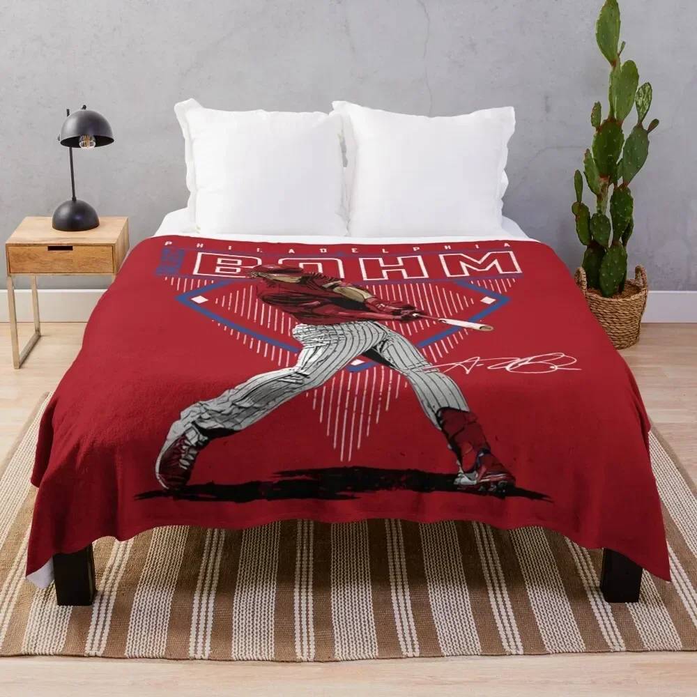 Alec Bohm Diamond Name Throw Blanket Durable Warm Blanket for Daily Home Use