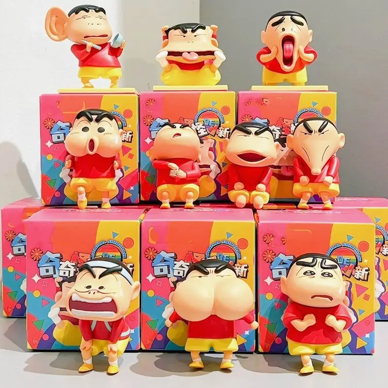 

Crayon Shin-chan Action Figure Bizarre series Toys Anime Shin Chan Figuras Kawaii Doll Collection Model Ornaments Statue Gifts