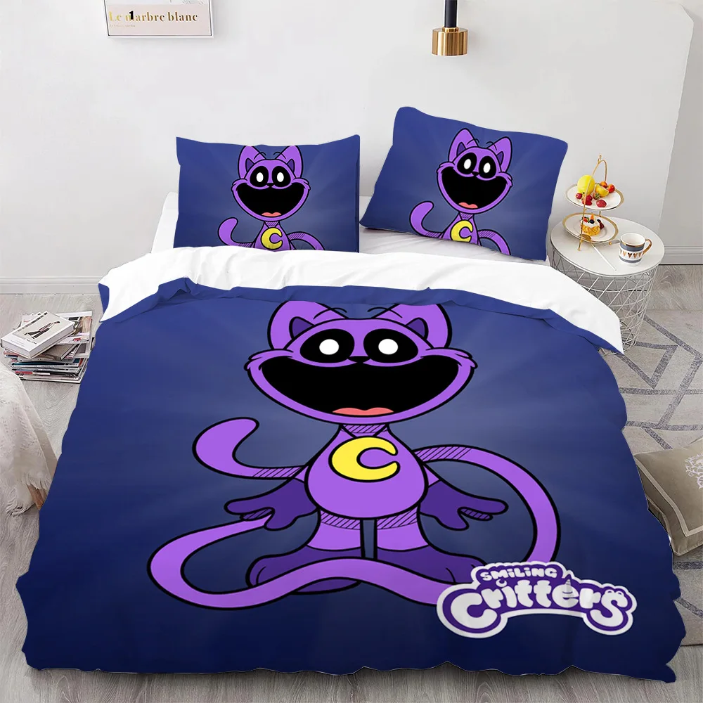 Anime Cartoon S-Smiling Critters Horror Game CATNAP DOGDAY Duvet Cover Sets Printed Bedding Set Double Queen King Size 2/3pcs