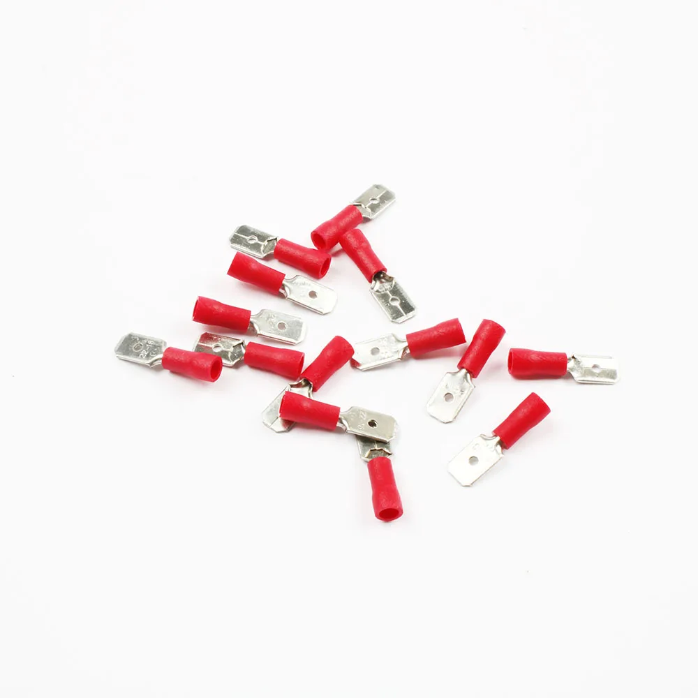 DIANQI MDD1.25-250 mannelijke Geïsoleerde Spade Snelkoppeling Terminals Crimp Terminal AWG MDD1-250 100 stks/pak MDD