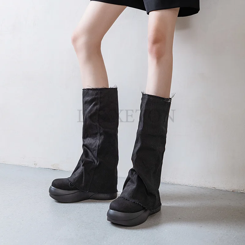 Fashion Hidden Heel Woman Long Over-the-knee Boot Warm Plush Women\'s Winter Thigh High Boots for Women  Platform  Shoes