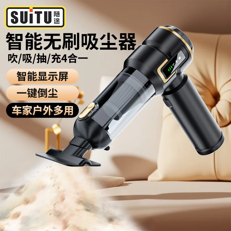 Cordless Handheld Car Vacuum Cleaner with Brushless Motor 16000Pa Suction, 100W Rechargeable Vacuum and Air Blower for Car