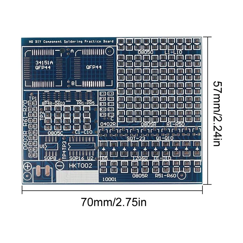 SMD/SMT Components Soldering Practice Board Electronic Project Kits DIY Soldering Kit Skill Training Board Led Transistor SMD