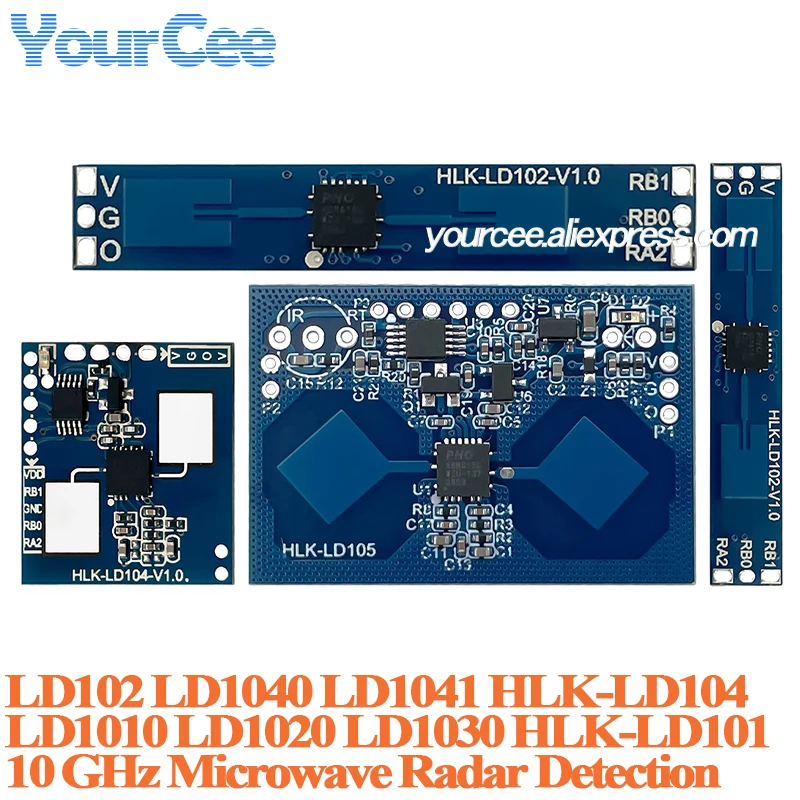 10pcs/1pc LD1030 LD1020 LD1010 10G Smart Human Presence Sensing Human Microwave Induction Radar Module LD104 LD1041 LD1040 LD102