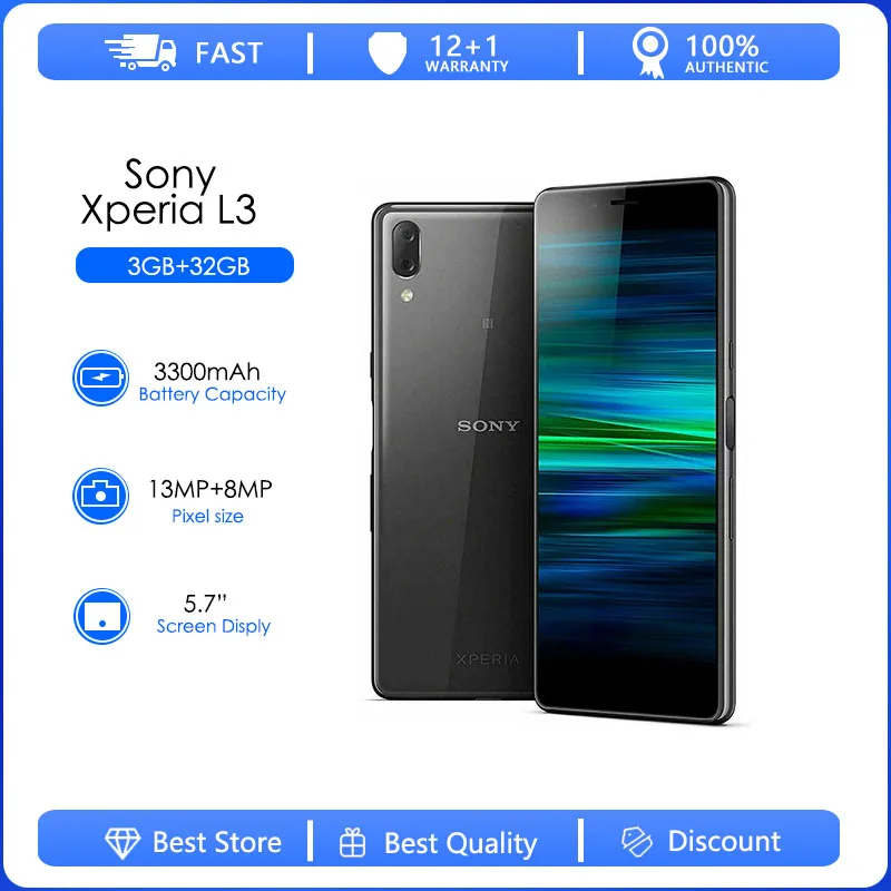 sony xperia l3 l3312 remodelado octa core original 3gb ram 32gb rom 13mp camera dupla lte 4g impressao digital celular android 01