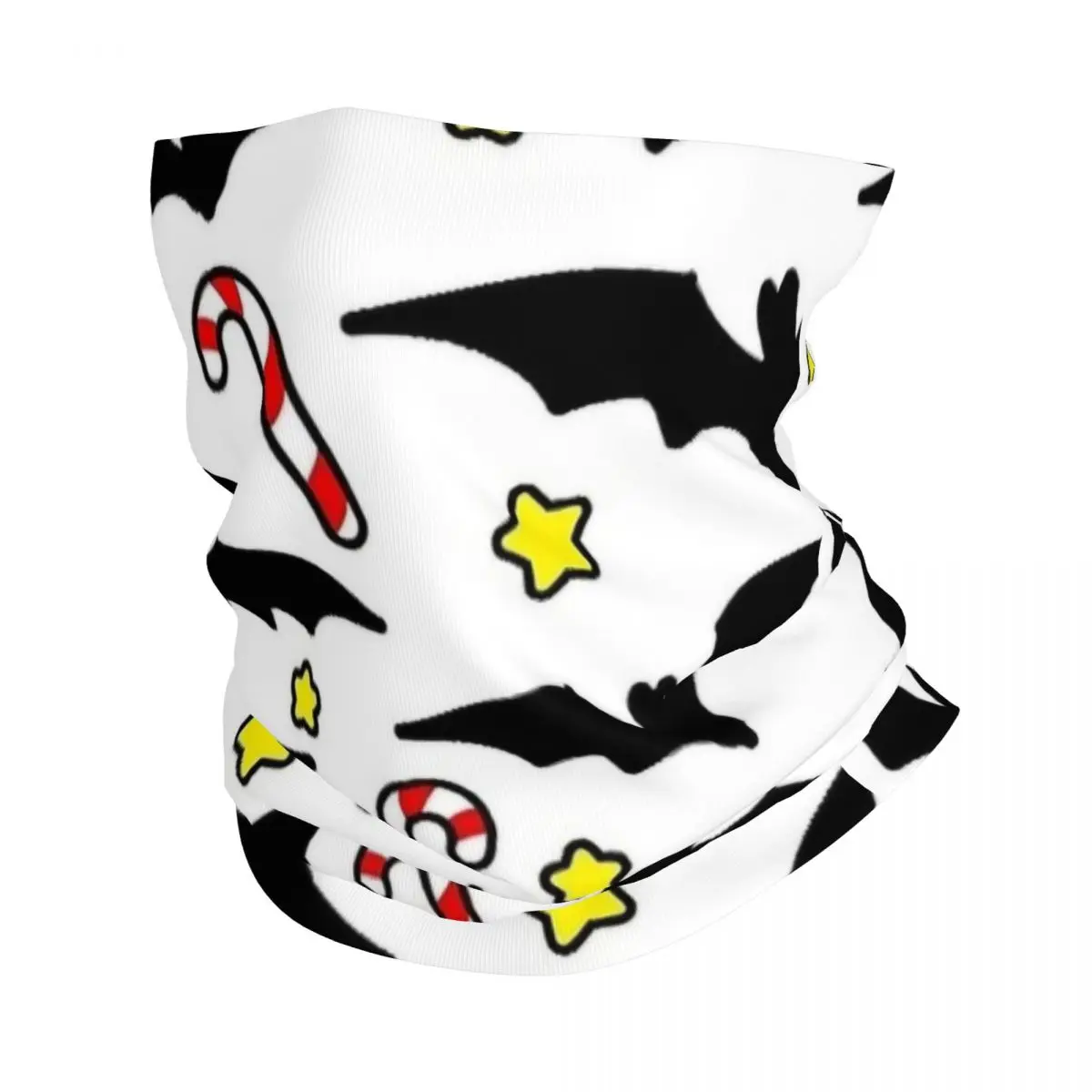 Cute Cartoon Bats Christmas Candy Bandana Neck Cover Printed Balaclavas Wrap Scarf Headband Fishing for Men Women Adult Washable