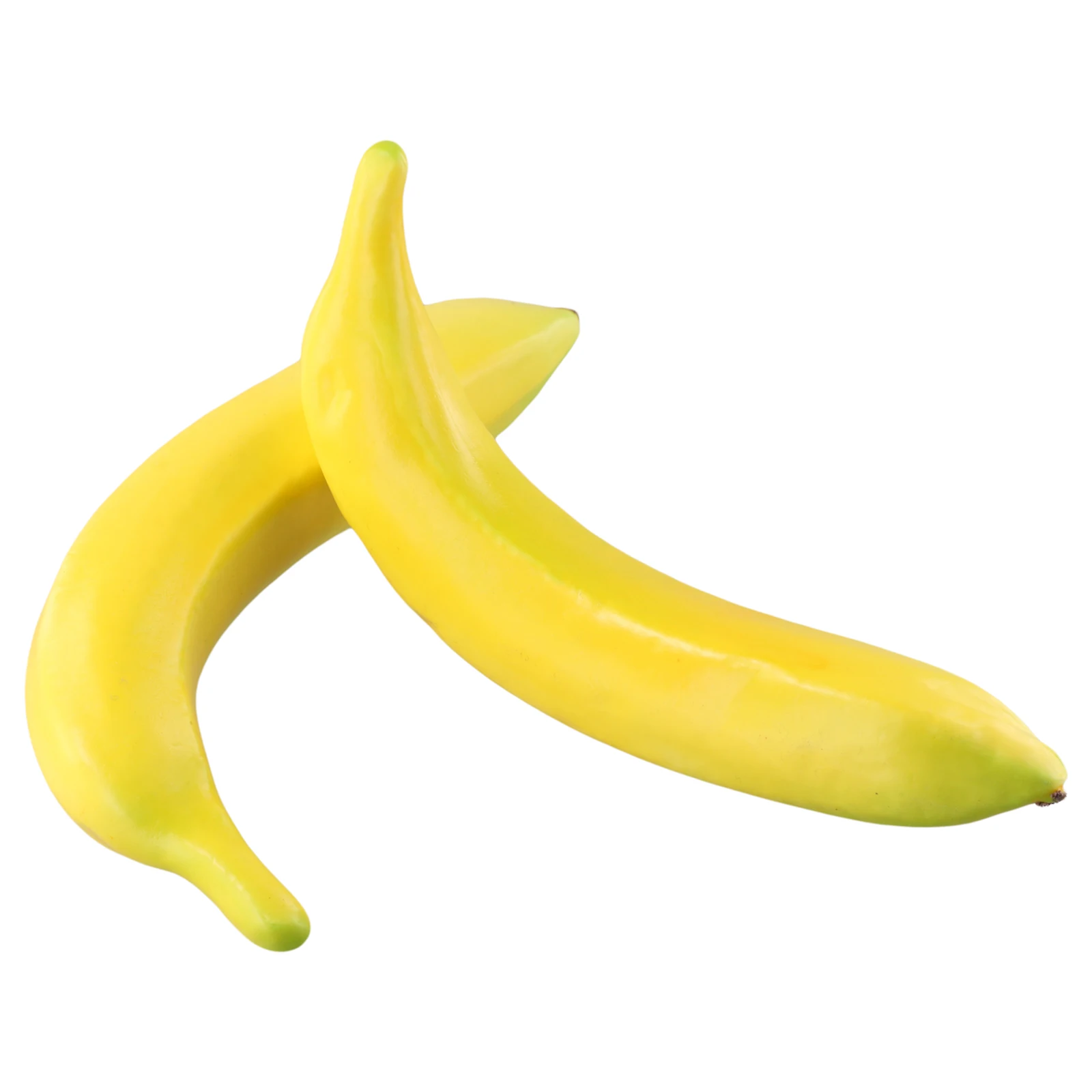 2Pcs 20cm Artificial Banana Fake Plastic Fruit Display Photography Props Home Decoration Supplies Ornament Simulated Banana