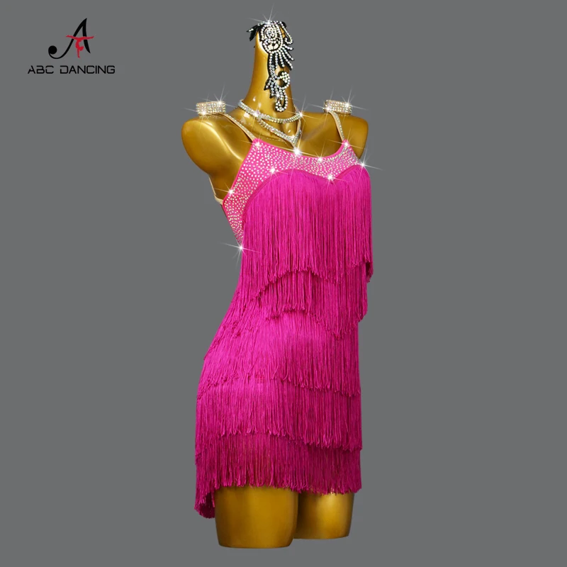 New Latin Dance Dress tassels Skirt Sexy Womens Prom Costume Cabaret Clothing Outdoor Salsa Dancewrar Line Suit Stage Customized