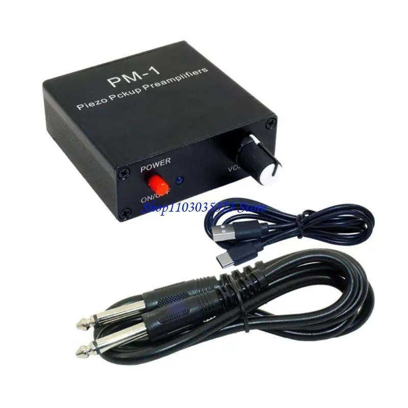 D46b Piezo Pickup preamplifier Auditory PM-1 Headphone Amplifier Preamp لـ 6.35mm