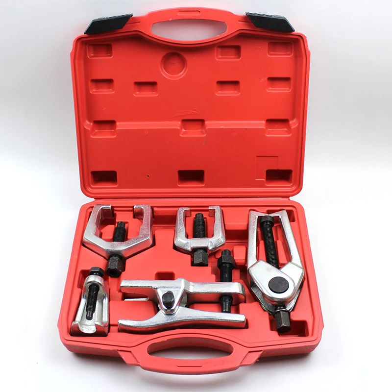 5 in 1 Front End Service Tool Kit Kogelgewricht Trekstang Pitman Arm Puller Verwijderaars Druk Type Kogelgewricht Separator Auto reparatie Tools
