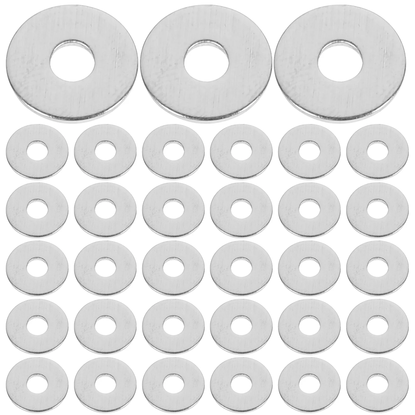 

100Pcs Stainless Steel Flat Washers Anti-Loosening Durable Gasket Assortment Kit for General Repair Faucet Horseshoe Piece