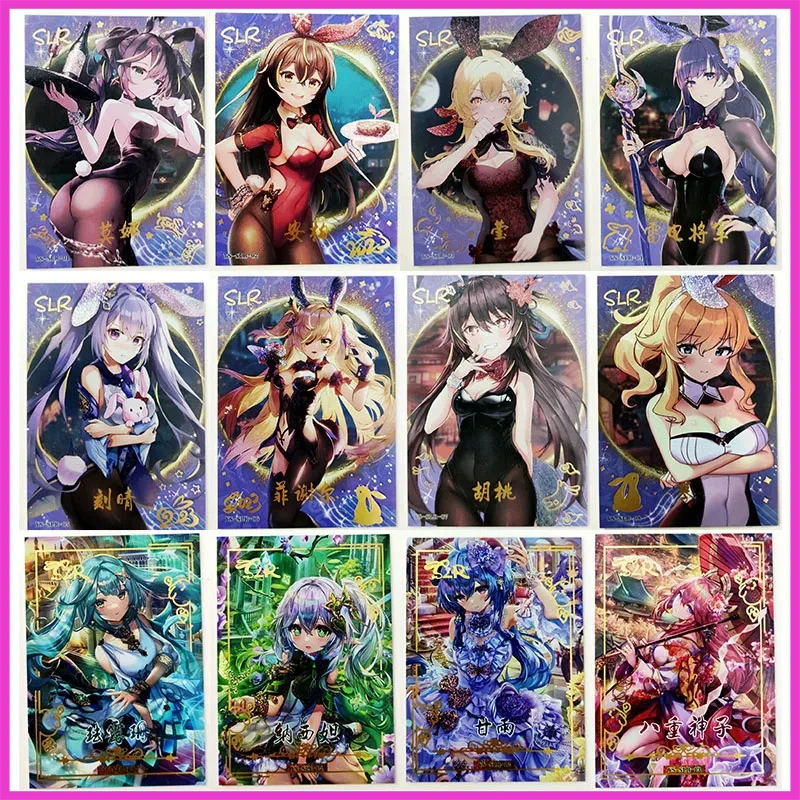 Anime Goddess Story Rare SLR Refractive Flash Card Mona Amber Lumine Beelzebul Toys for boys Collection Cards Birthday Gift