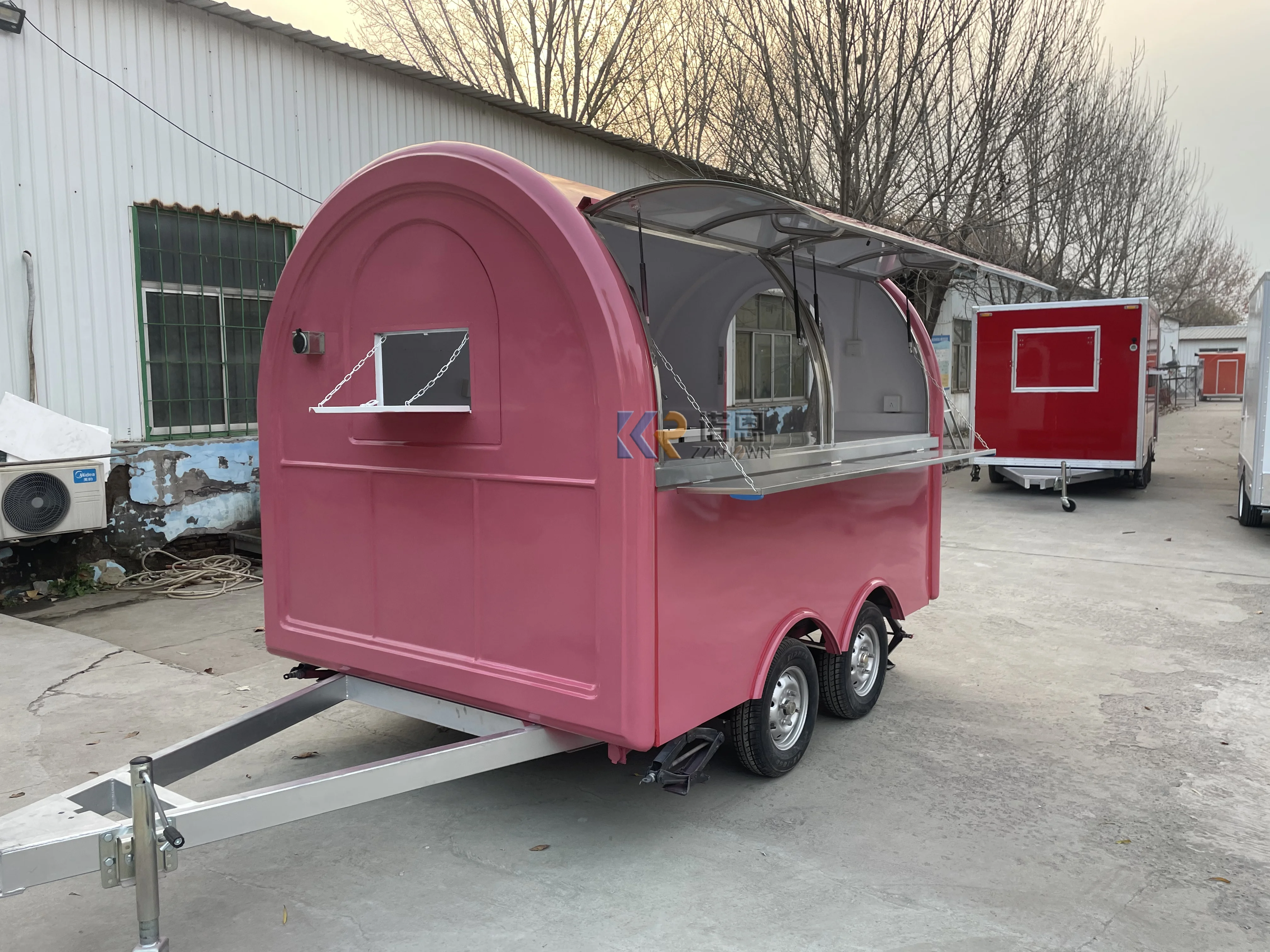 Outdoor Food Kiosk Coffee Carts  Food Vending Hotdog Camping Trailer Mobile Airstream Stainless Steel Food Truck for Sale